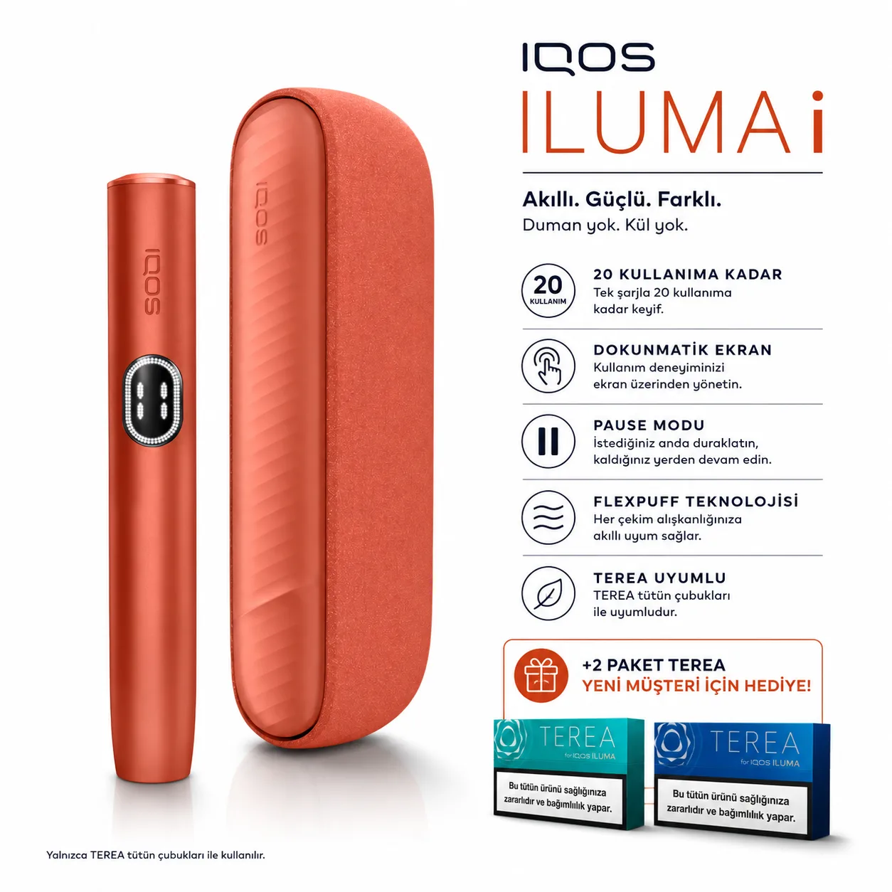 IQOS ILUMA i Turuncu TEREA uyumlu